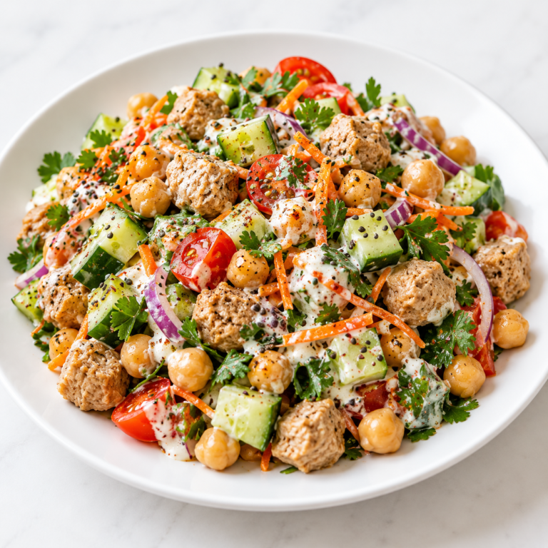 High Protein Vegetarian Soya Chickpeas Salad