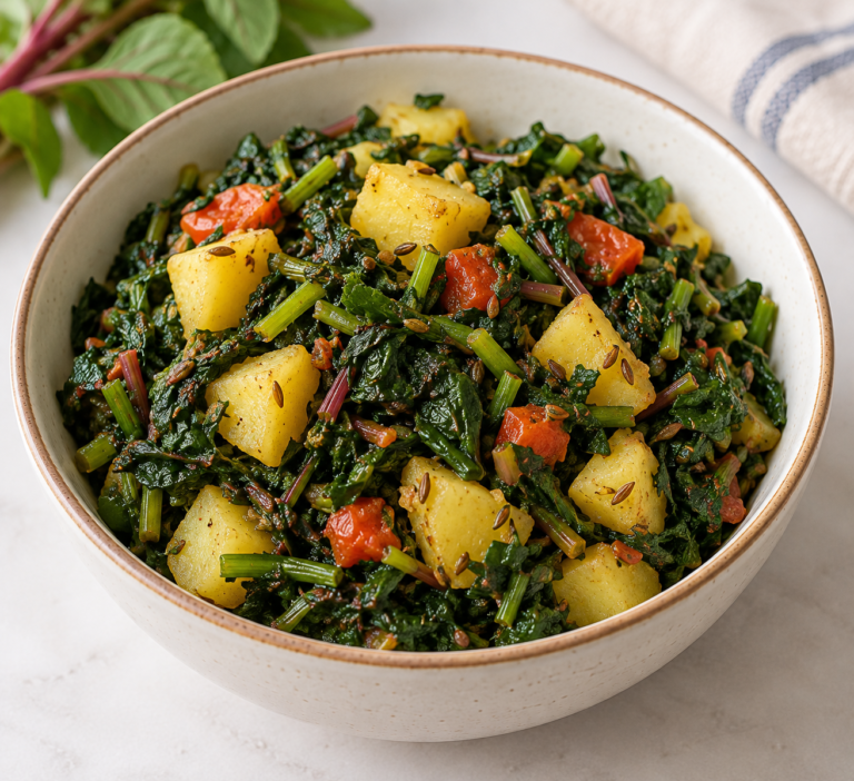 Amaranth Greens with Potato